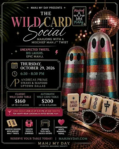 The Wild Card Social | Mahjong After Dark in Uptown Dallas