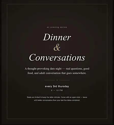 Dinner & Conversations | Battle of the Sexes