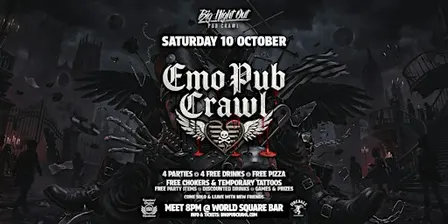 Big Night Out Pub Crawl | EMO NIGHT | Saturday 10 October | Sydney