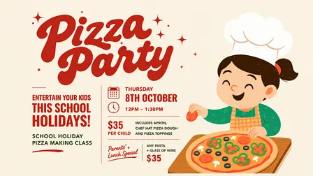 School Holidays Pizza Making