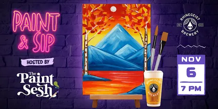 Paint & Sip Event in Cincinnati, OH – “Autumn Lake” at Rhinegeist Brewery