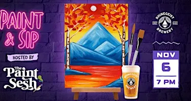 Paint & Sip Event in Cincinnati, OH – “Autumn Lake” at Rhinegeist Brewery
