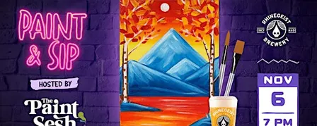 Paint & Sip Event in Cincinnati, OH – “Autumn Lake” at Rhinegeist Brewery