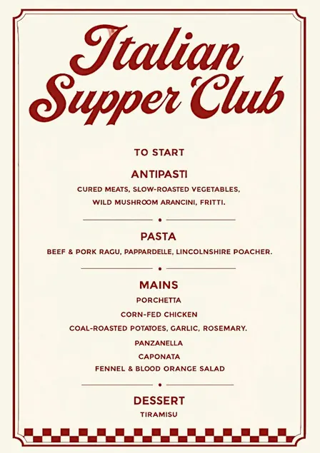 Italian Supper Club