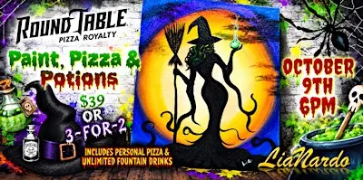 Paint, Pizza & Potions w/LiaNardo at Round Table Pizza