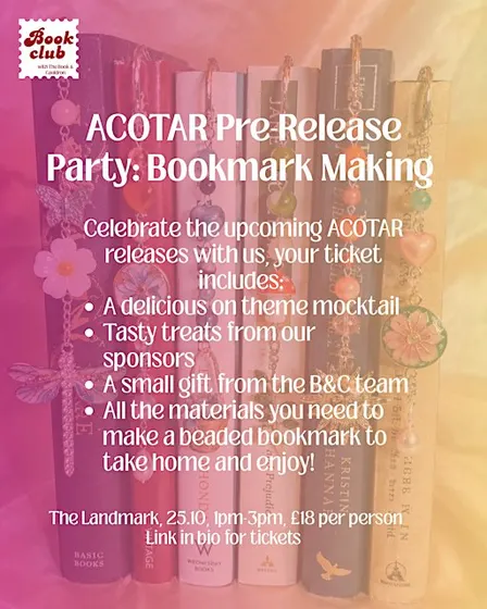 ACOTAR Pre-Release Party: Bookmark Making ✨