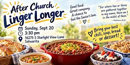 After Church Linger Longer Chili and Soup