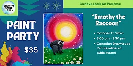 "Jimothy the Raccoon" Paint Party