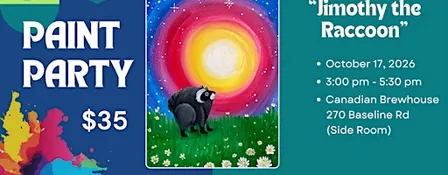 "Jimothy the Raccoon" Paint Party