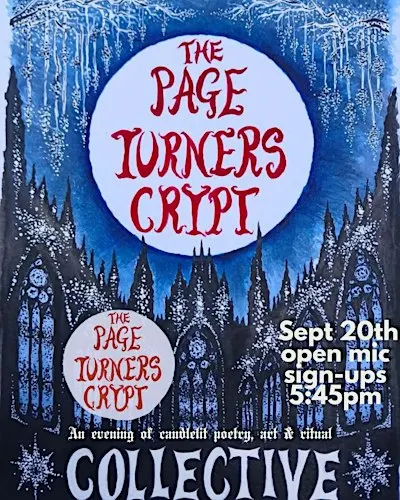 The Page Turner's Crypt Collective candlelit poetry open mic