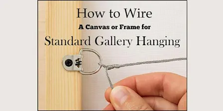How to Wire a Canvas or Frame for Standard Gallery Hanging