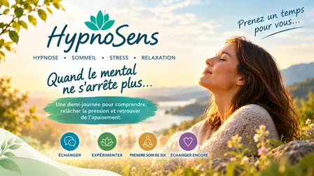 "Silence dans ma tête — Atelier hypnose, stress & sommeil | HypnoSens"
