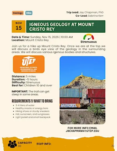 Igneous Geology at Mount Cristo Rey