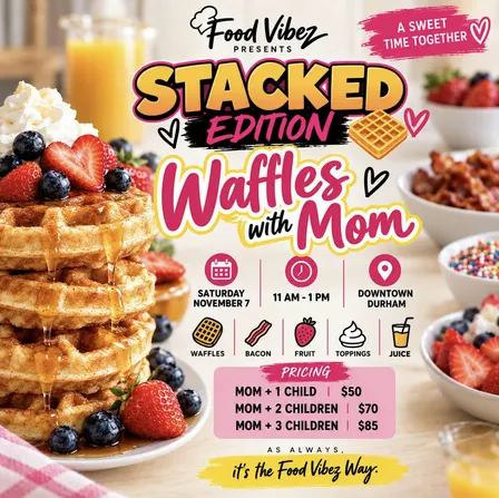 Stacked Edition Waffles with Mom