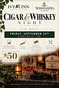 Cigar & Whiskey Night on the Patio