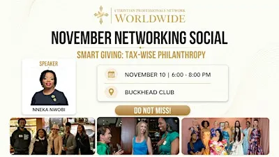 Christian Professionals November Networking Social: Smart Giving