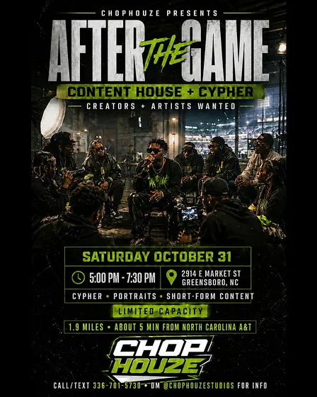 After the Game: CHOPHOUZE Content House + Cypher