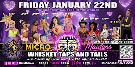 Clemmons, NC - Micro Maidens: The Show @Whiskey Taps and Tails