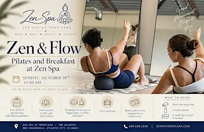 Zen & Flow: Pilates, Breakfast, Spa day, and hair care with Joico and K18.