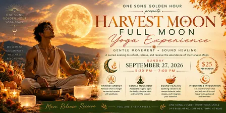 HARVEST MOON | Full Moon Yoga Experience: Gentle Movement + Sound Healing