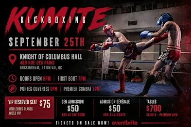 Kumite Kickboxing September 25th