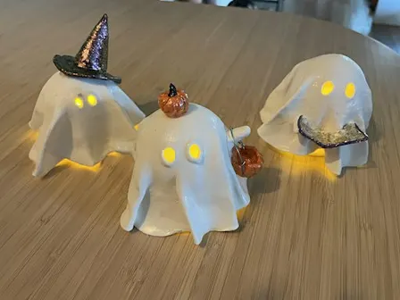 Ghost Tealights: Air Dry Clay