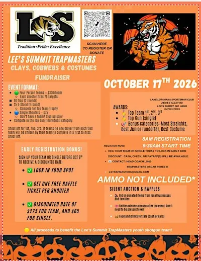 LSHS 2nd Annual TrapMasters Fundraiser "Clays, Cobwebs, and Costumes"