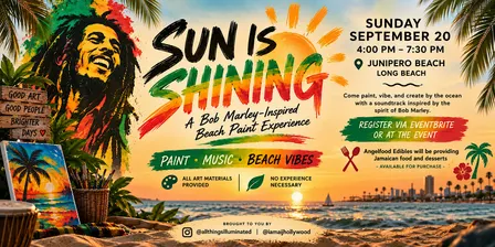 Sun is Shining: A Bob Marley-Inspired Beach Paint Experience