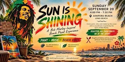 Sun is Shining: A Bob Marley-Inspired Beach Paint Experience