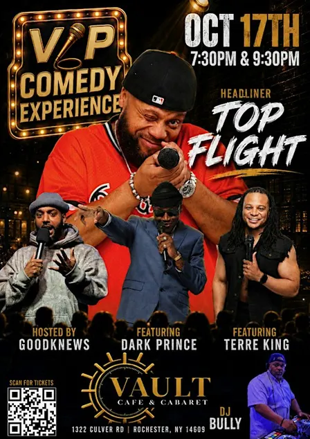 VIP COMEDY EXPERIENCE WITH TOPPFLIGHT AND FRIENDS SATURDAY OCTOBER 17TH