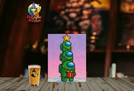 Among Us Christmas Paint & Sip at Faklandia Brewpub