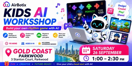 [Gold Coast]Kids AI Workshop -Build your own rhythm game with AI