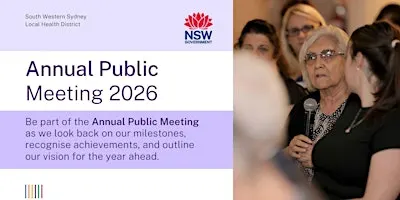 South Western Sydney Local Health District Annual Public Meeting 2026