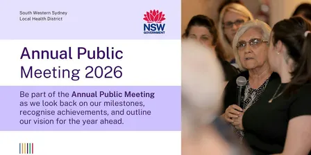 South Western Sydney Local Health District Annual Public Meeting 2026