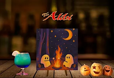 Ghostly Campfire Paint & Sip at The Alibi