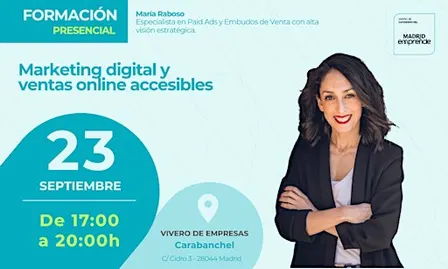 FORMACIÓN PRESENCIAL I Marketing digital y ventas online accesibles