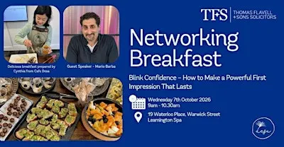 October Networking Breakfast at Thomas Flavell & Sons, Leamington Spa