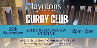 Tayntons Curry Club - Wednesday 25th November 2026