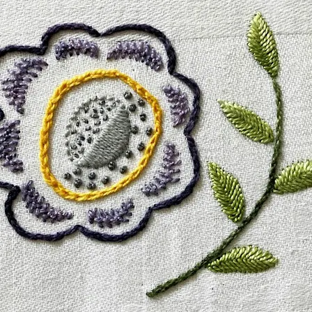 Hand Embroidery 6 Week Course - Embroidered Flowers with Susan Rhodes
