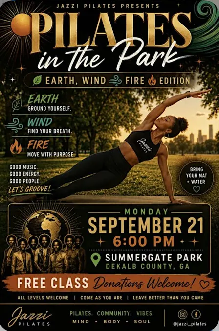 Pilates In The Park: Earth, Wind & Fire Edition