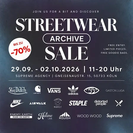 Streetwear Archive Sale Köln-Nippes