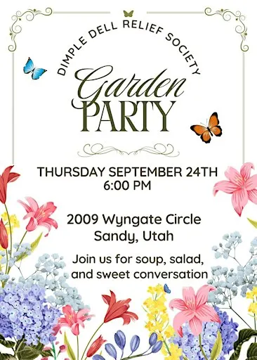 Relief Society Garden Party