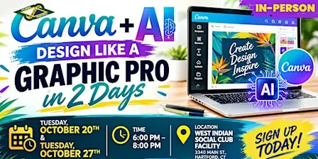 Design Like a Graphic Pro in 2 Days - Canva+AI • In-Person • Instructor-Led