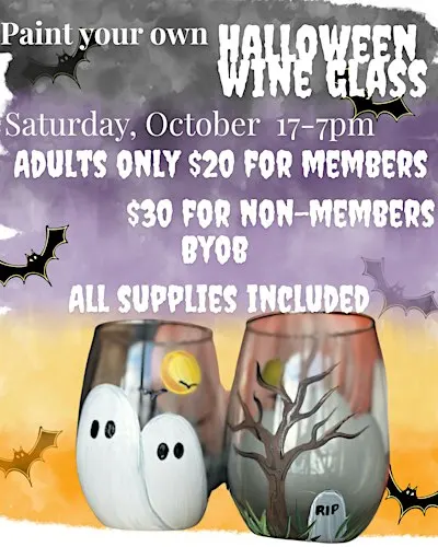 Hand Painted Halloween Wine Glasses