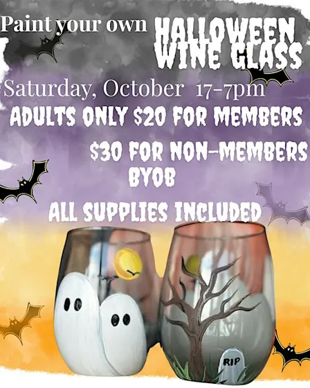 Hand Painted Halloween Wine Glasses