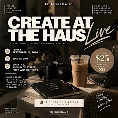 Create at the Haus : Live