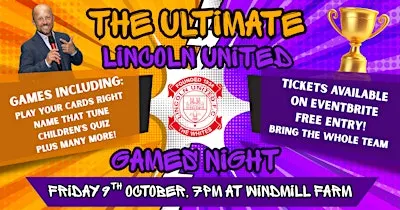 Lincoln United Juniors - Ultimate Games Night