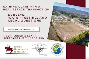 Gaining Clarity In A Real Estate Transaction: Surveys, Water Testing, Legal