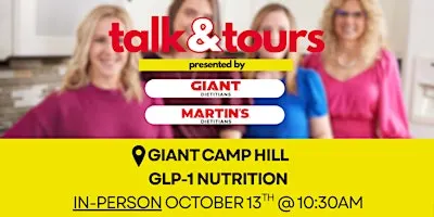 IN-PERSON: Talk & Tour at GIANT Camp Hill 10/13 at 10:30 AM