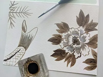 Coffee Ink Watercolor Workshop